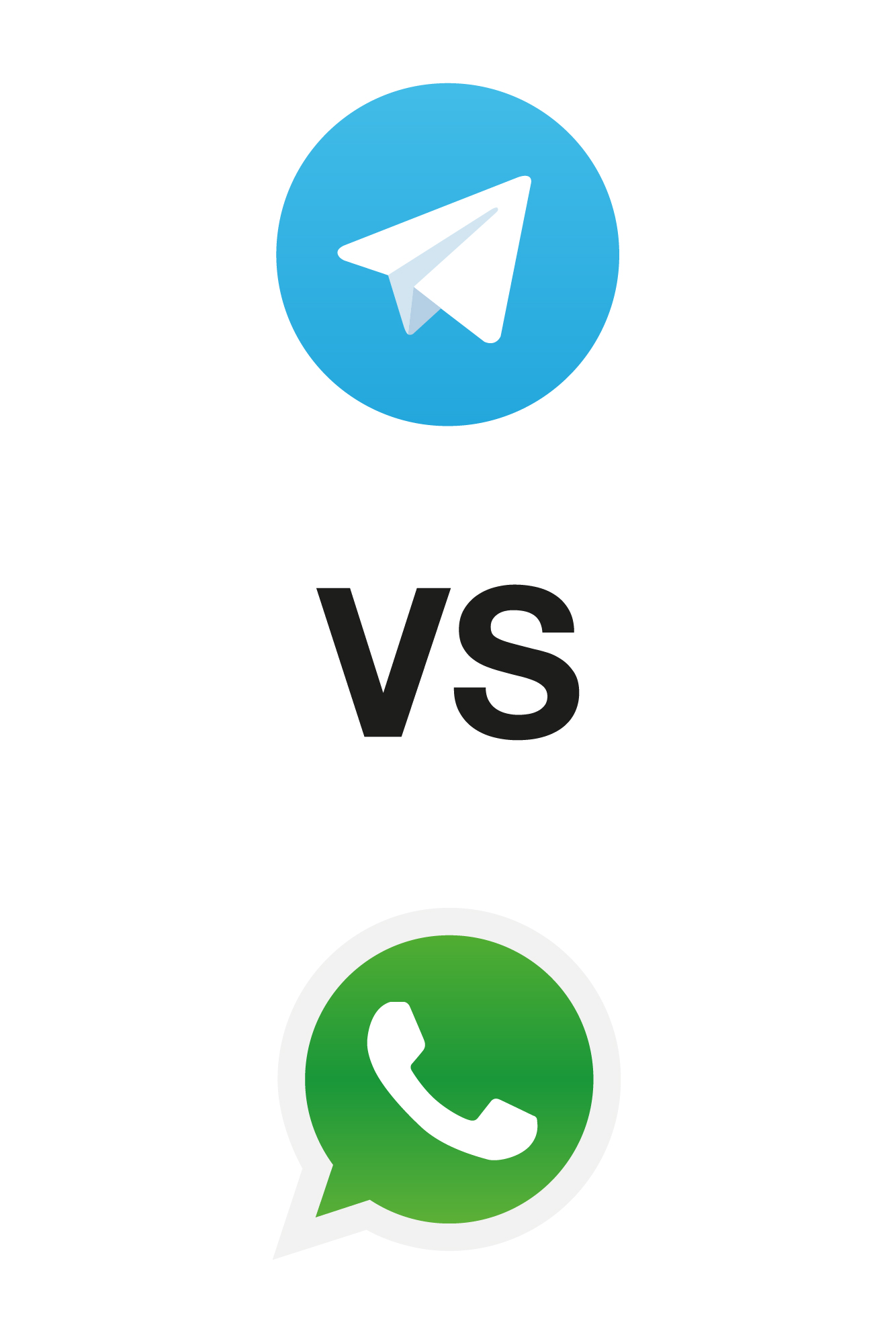 WhatsApp e Telegram confronto